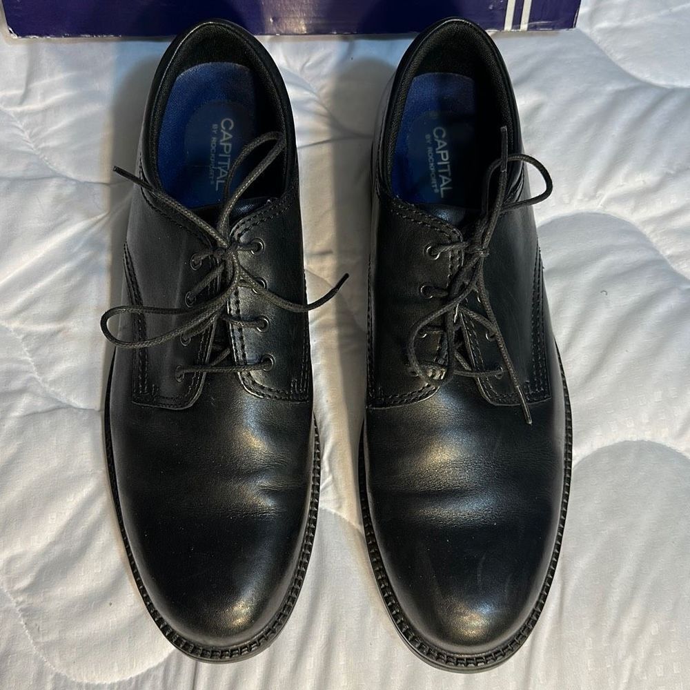 Capital By Rockport Black Leather Shoes 13 M